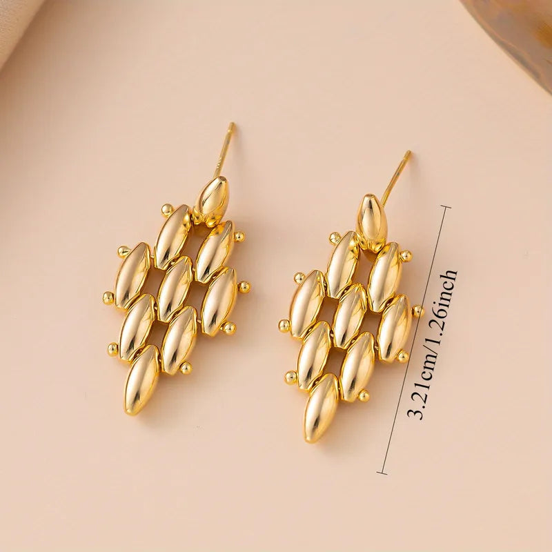 316 Stainless Steel Rhombus Earrings