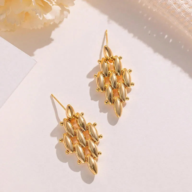 316 Stainless Steel Rhombus Earrings