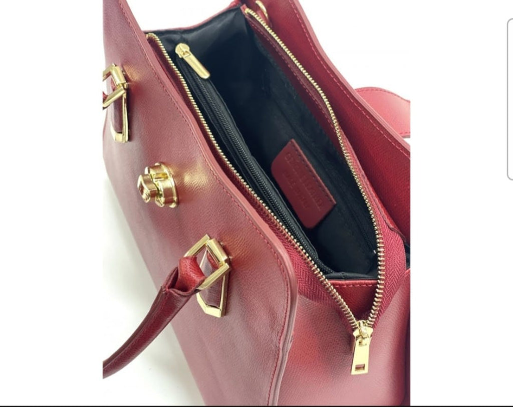 Clara Classic Italian Leather Handbag