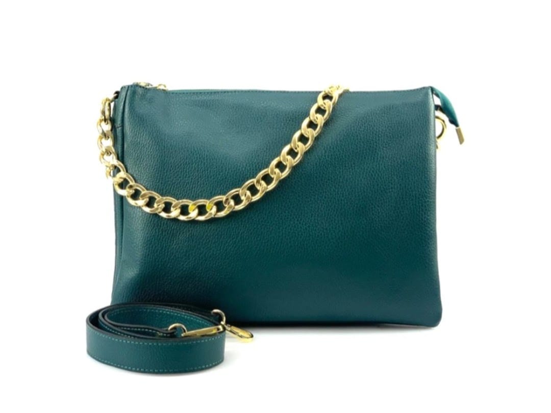 Petrol Blue Olivia Leather