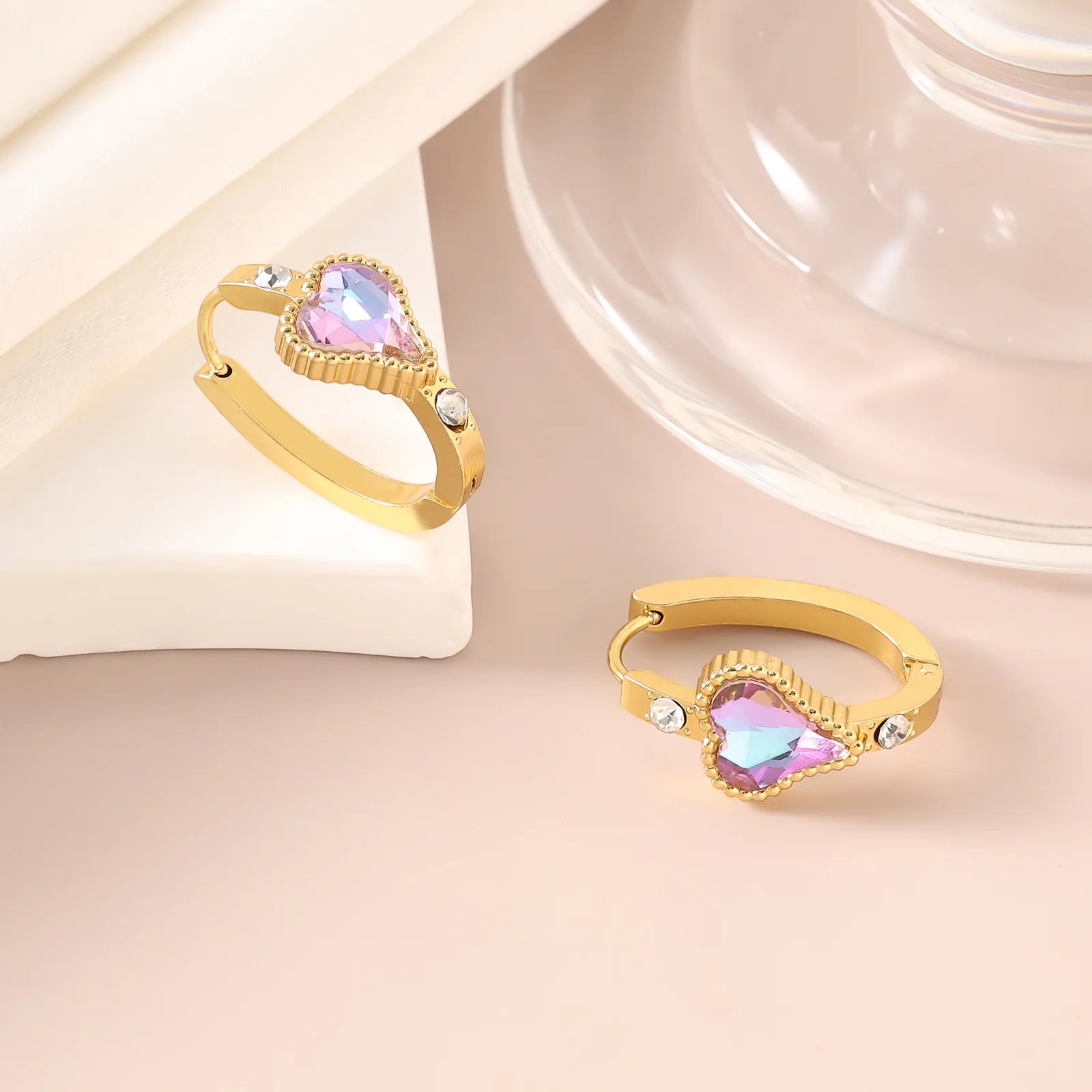 Heart Shaped Stainless Steel Earrings