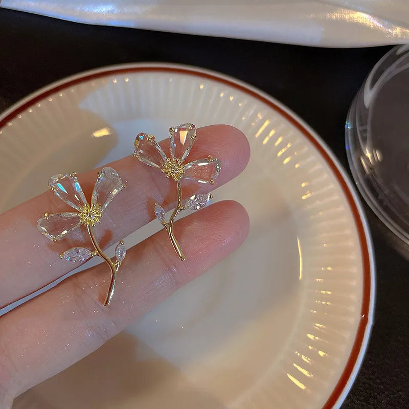 Retro Gemstone Drop Earrings