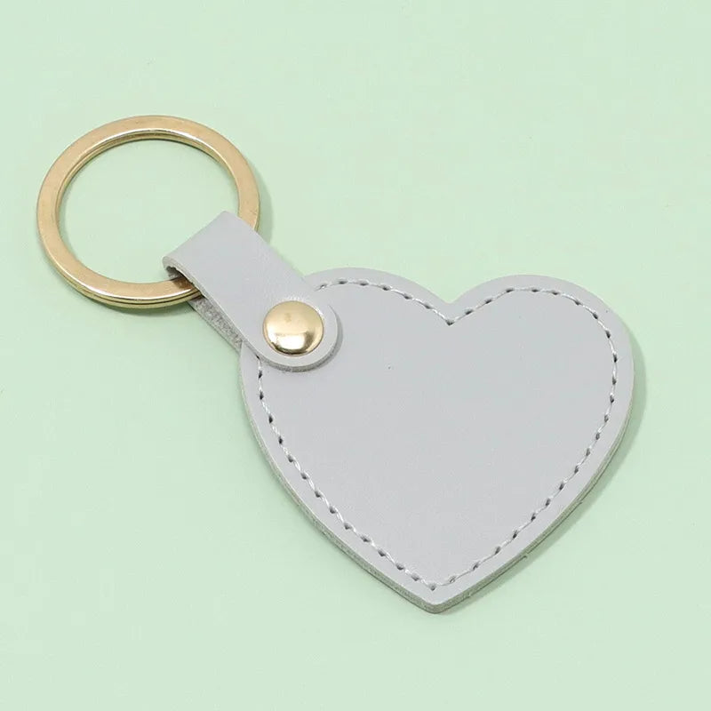 Cute Heart PU Leather Keychain & Bag Charm