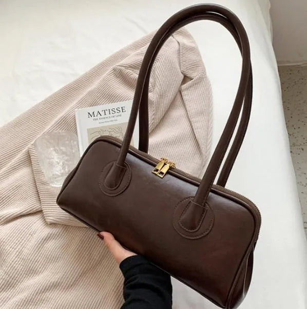 Square PU Leather Underarm Shoulder Bag