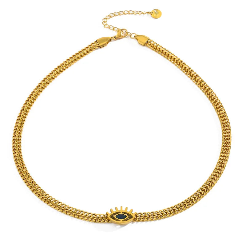 18K Gold-Plated Eye Necklace