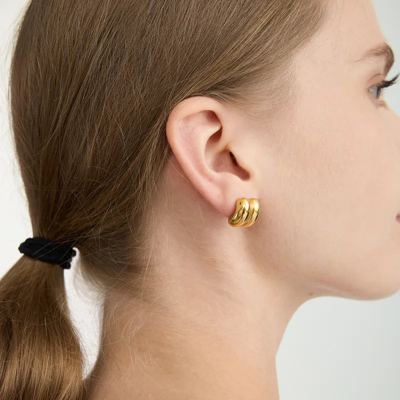 Golden Geometry 18K PVD Stainless Steel Earrings
