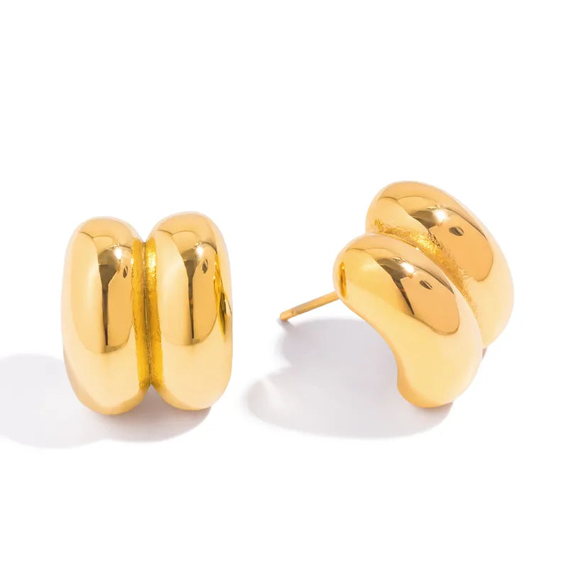 Golden Geometry 18K PVD Stainless Steel Earrings