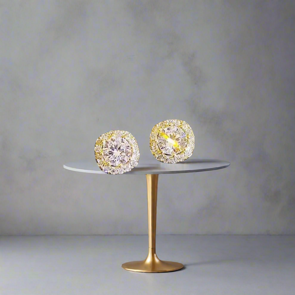 Classic Zircon Stud Earrings | 925 Sterling Silver