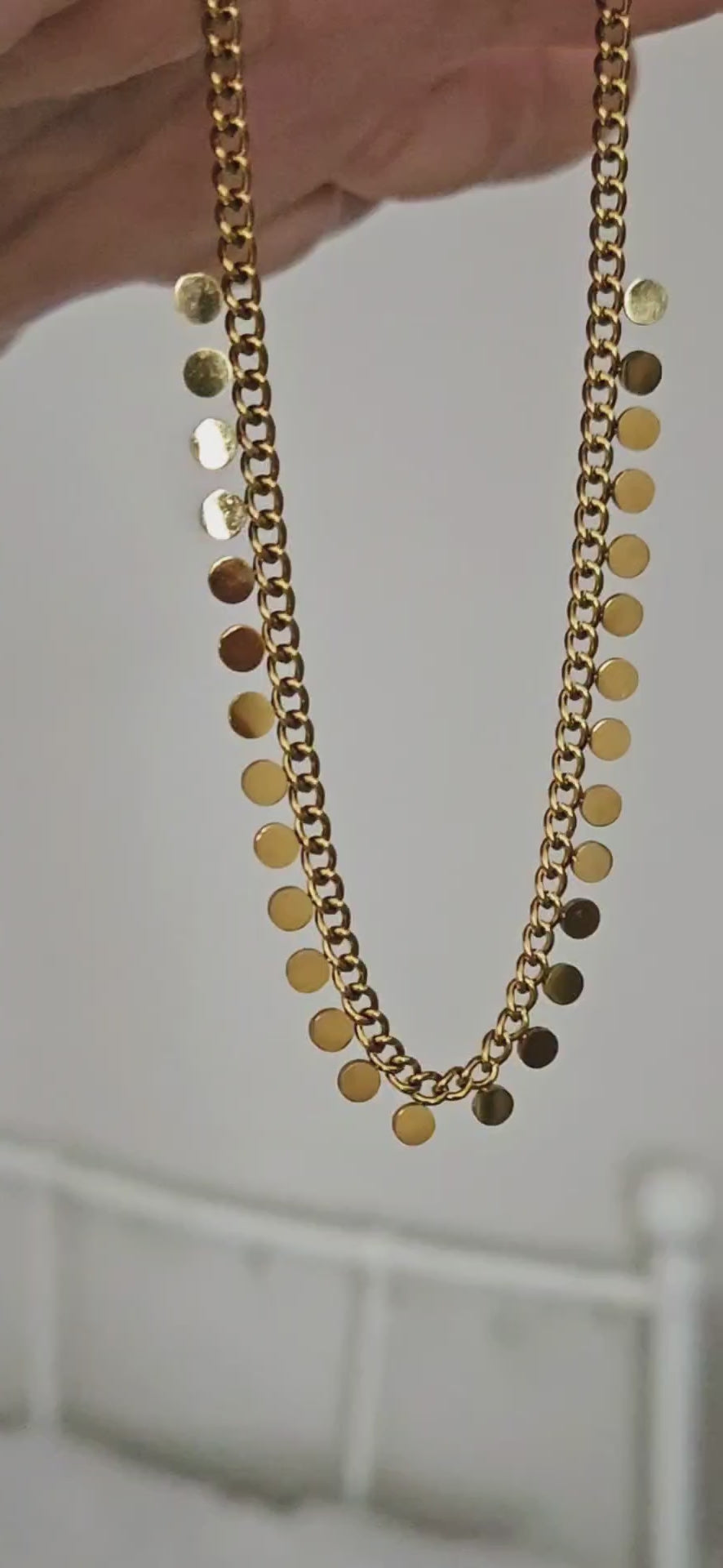 Golden Mini Disc Necklace