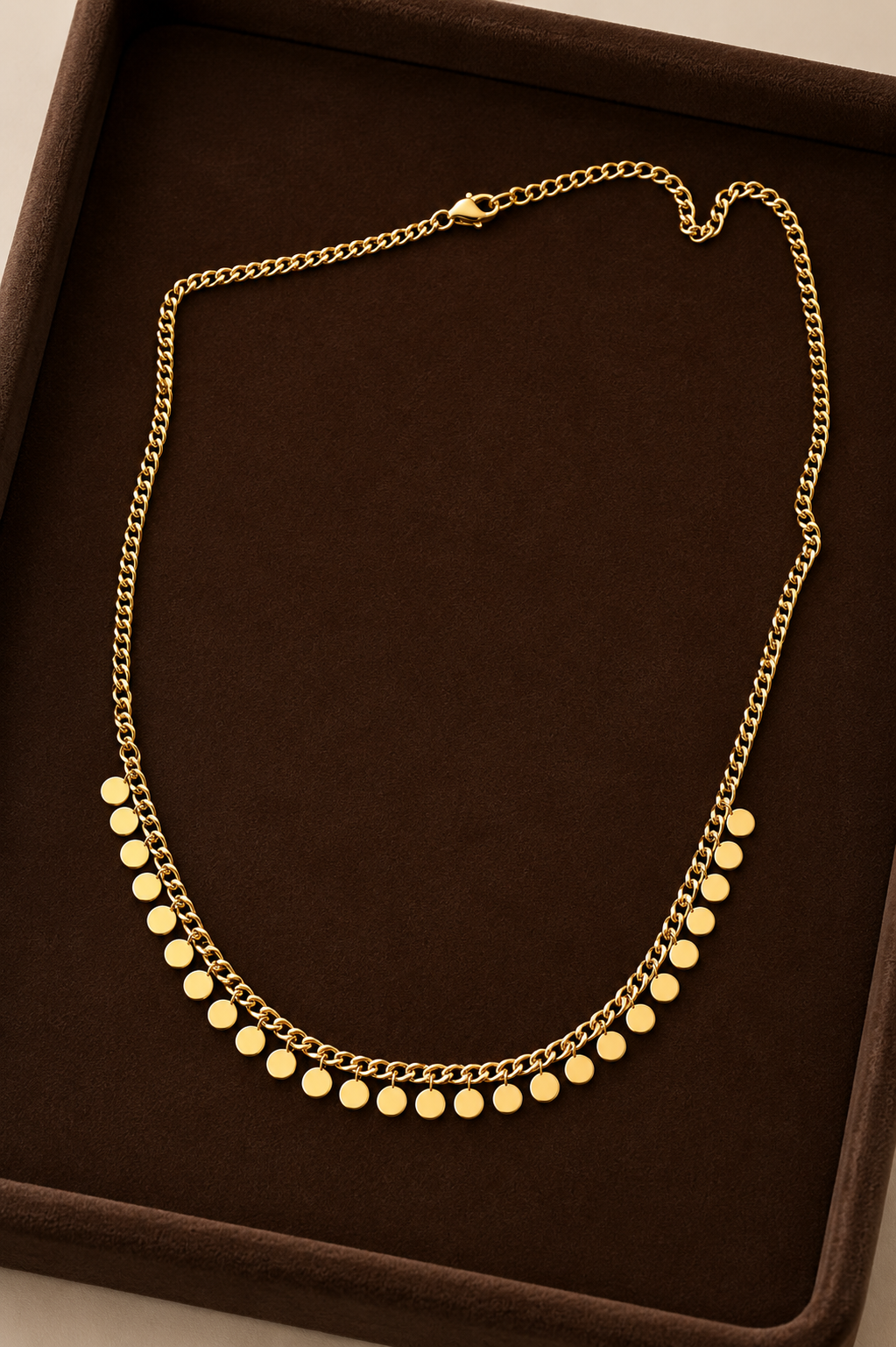 Golden Mini Disc Necklace