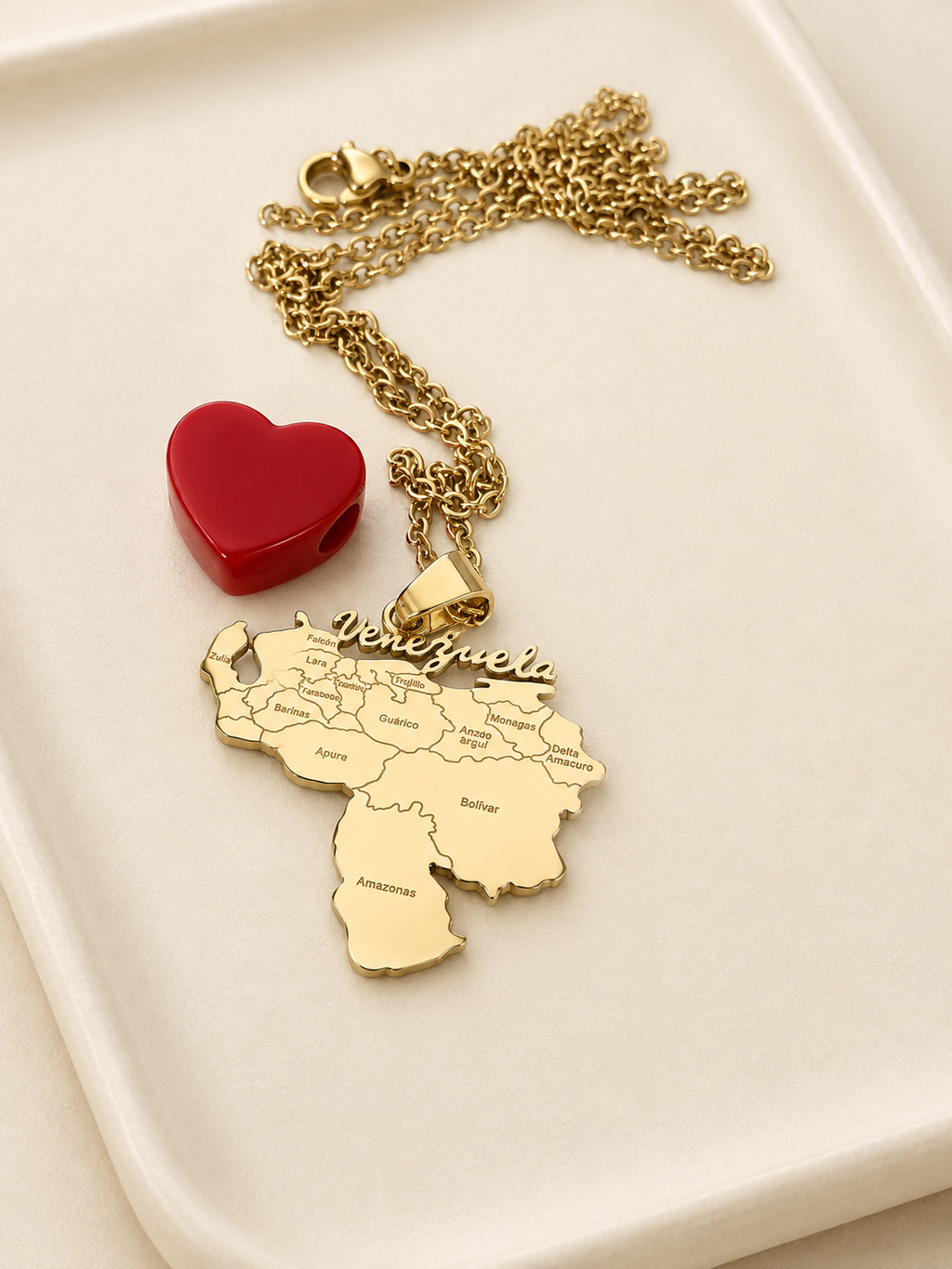 Venezuela in My Heart Necklace