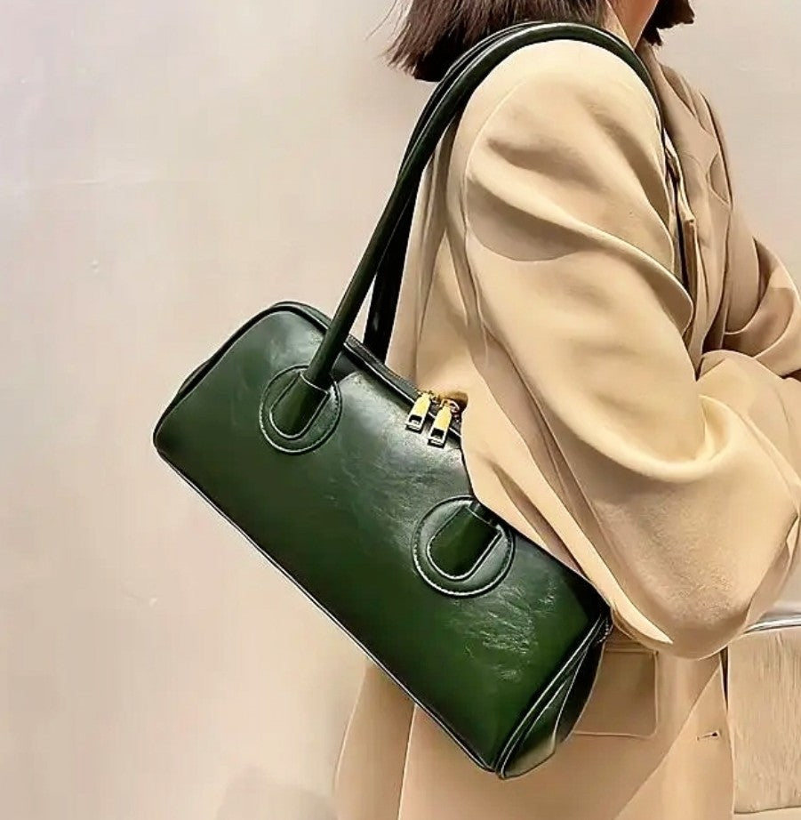 Square PU Leather Underarm Shoulder Bag