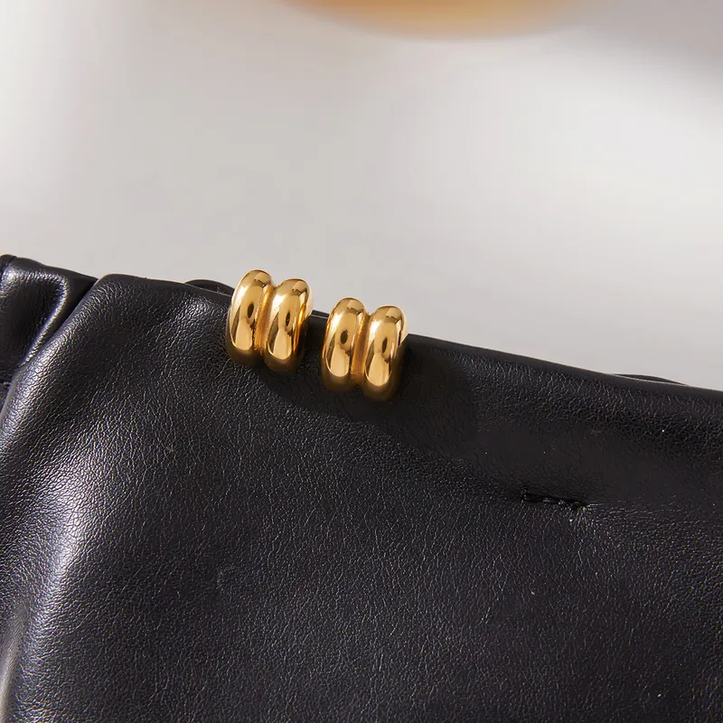 Golden Geometry 18K PVD Stainless Steel Earrings