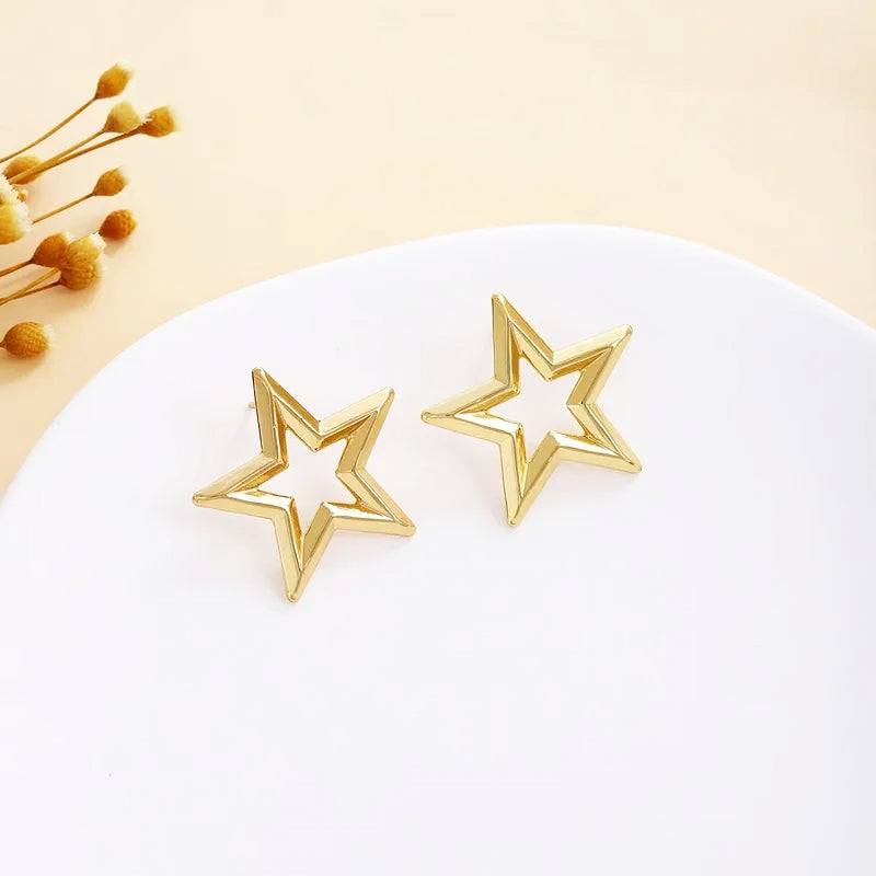 Gold Plated Star Earrings