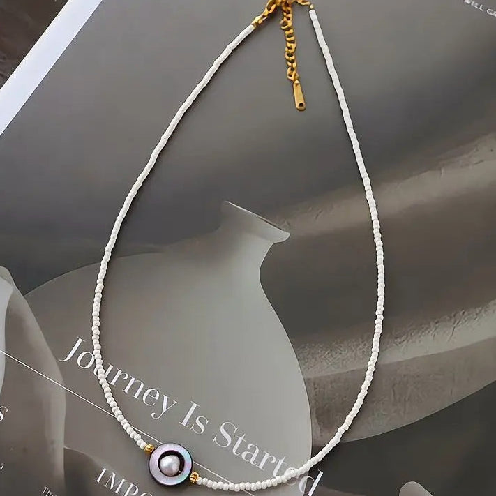 Delicate Freshwater Pearl Bead Necklace