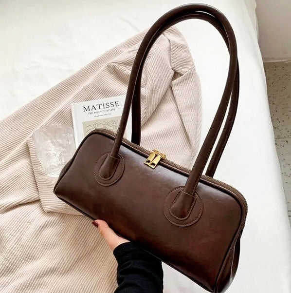 Square PU Leather Underarm Shoulder Bag