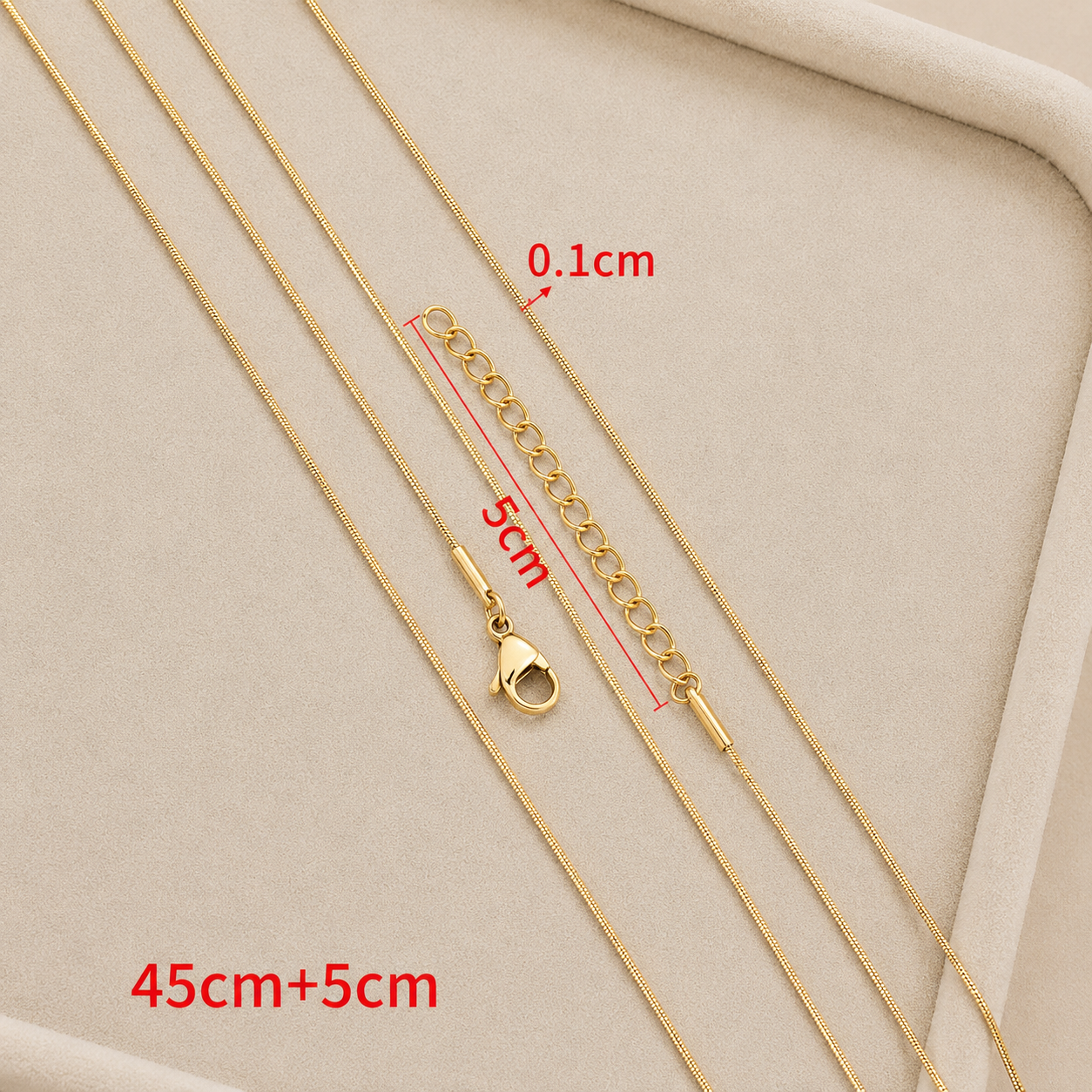 Stainless Steel Snake Chain Necklace