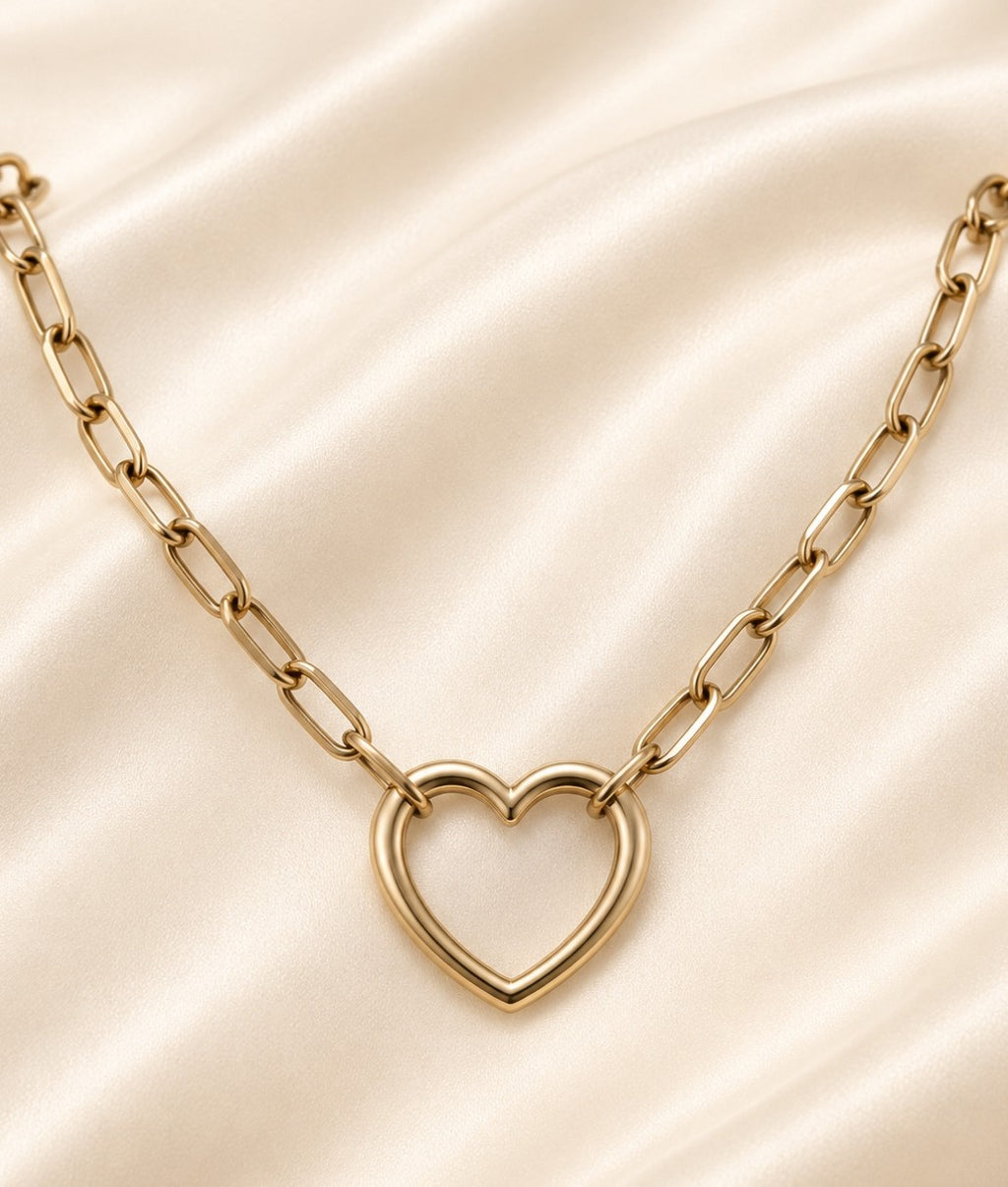 Open Heart 316L Stainless Steel Necklace