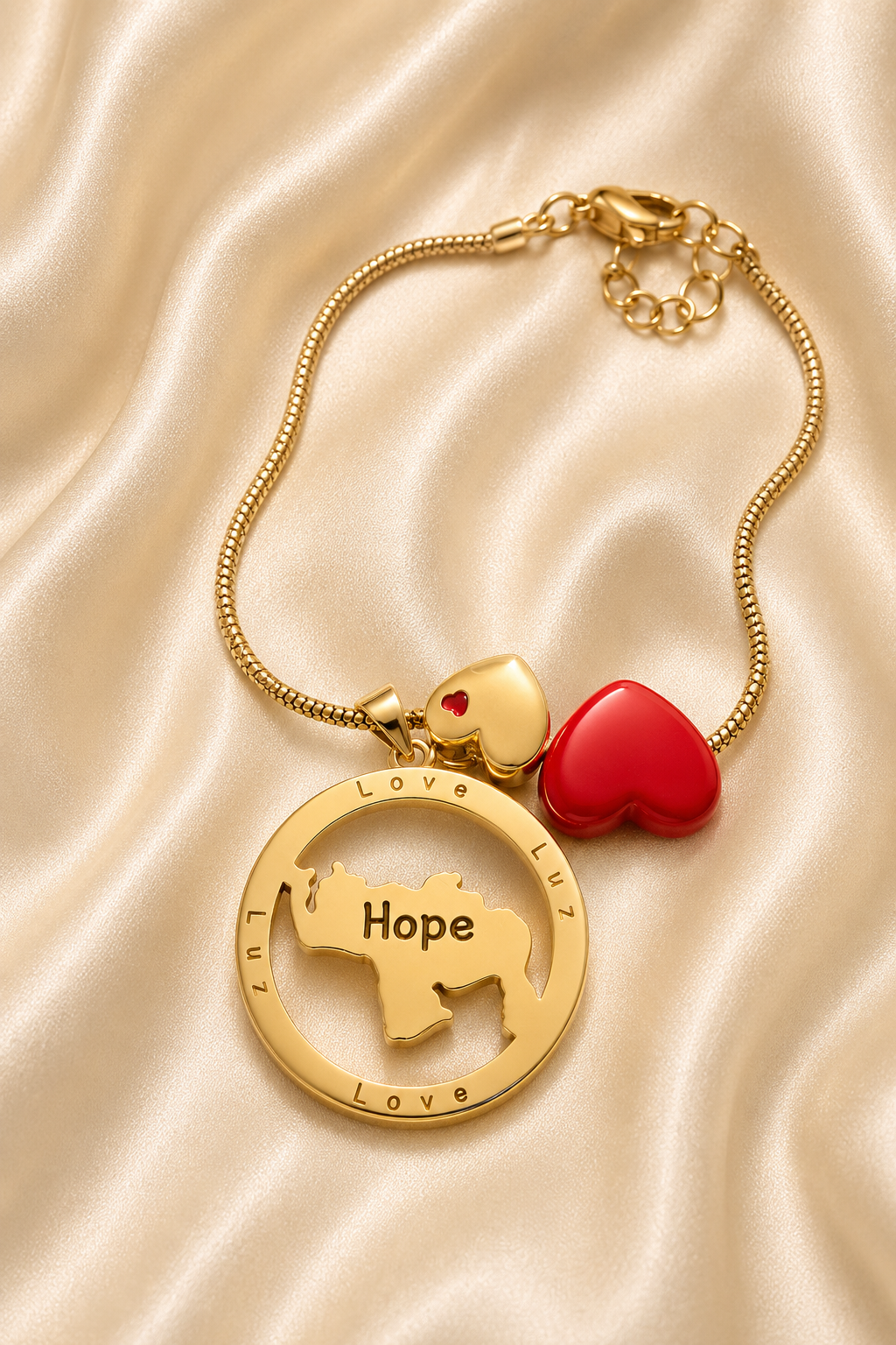 Hope Map of Venezuela Pendant